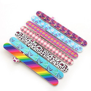 High Quality Manicure Tools Colorful Flower Heart Butterfly Double Sided 100/180 Emery Boards Small 9Cm Mini Nail File