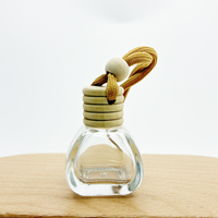 Flacon diffuseur de parfum de luxe en verre vide de 14,5 ml avec couvercle en bois et bouchon à vis, pour voiture, aromathérapie et cosmétiques