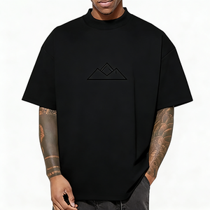 T-shirt décontracté personnalisé avec logo, en coton tricoté 100 %, coupe oversize, respirant et à séchage rapide, collection Printemps 2026 pour hommes (OEM) - Product Image 4