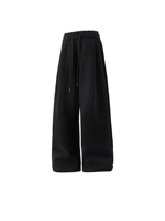 Pantalon de survêtement mi-long pour homme en molleton polyester/coton épais plissé 3D, écologique, anti-plis, avec cordon de serrage, nouveau style printemps