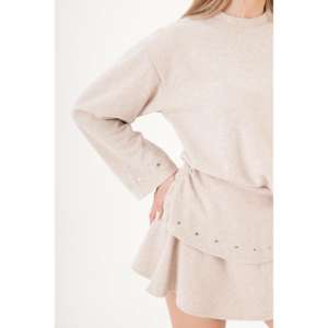 Falda de Gasa Tejida a Crochet al por Mayor con Adornos de Diamantes, Talla Grande, para Uso Diario/Fiestas, con Decoración de Cremallera para Bodas y Fiestas - Product Image 2