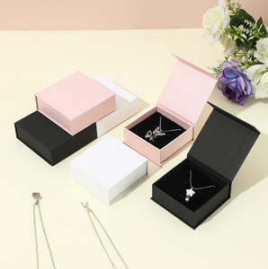 Eco-Friendly Handmade High-End Magnetic Jewelry Gift Boxes Thick Rigid Paperboard <b>Square</b> Shape Magnetic Closure Multi-Color - Product Image 1