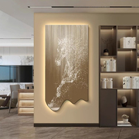 Décoration Murale d'Art Moderne : Tableau Cheval sur Toile Haut de Gamme, Lumineux, pour Entrée, Salon de Luxe, Couloir – Peinture Animale par Pulvérisation