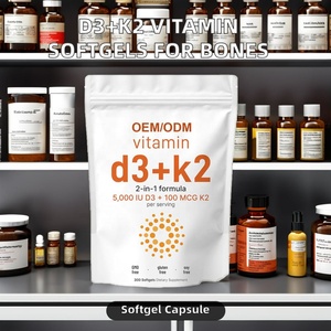 Suplemento 2 en 1 de Vitamina D3 5000 UI y K2 100 mcg, 300 Cápsulas Blandas para Adultos, Apoya la Salud de las Articulaciones, los Dientes y los Huesos - Product Image 2