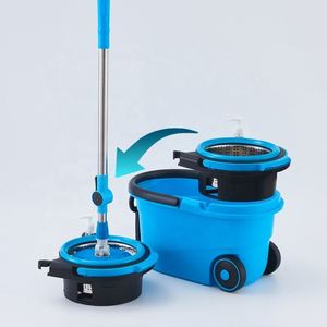 Wholesale New Design High Quality Stainless Steel Drying Basket And Microfiber Mop And Mop Bucket