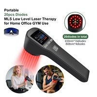 Appareil de thérapie laser froid à faible intensité pour soulager la douleur, portable, classe 3b, 808nm 650nm, lumière rouge pour chien et cheval, 880mW, 20 diodes