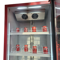 Équipement de réfrigération commercial pour supermarchés, vitrine réfrigérée verticale à 5 niveaux, refroidissement par air, panneau d'affichage numérique en verre creux