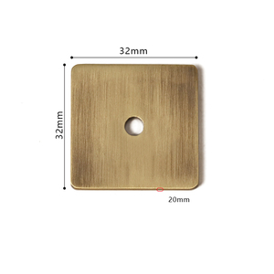 Qiansi HK0532 Massiver Messing Quadratische Antik-Messing-Rückplatte für Möbelgriffe Langlebig für Küche und Hotel Schrankbeschläge - Product Image 2