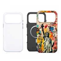 Coque de téléphone 2-en-1 3D par sublimation pour iPhone 17 16 15 14 13 Pro Max, coques magnétiques vierges pour Samsung S26 S25 S24 S23
