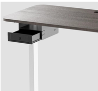 Composants de mobilier de bureau moderne à installation facile : Table de bureau assis-debout, Tiroir, Armoire murale