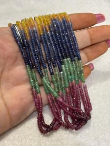 สร้อยคอประดับลูกปัดแซฟไฟร์หลากสี KD GEMS JEWELLERY ทรงกลม ประดับด้วยหินเจียระไน ตัวเรือนแบบกรงเล็บ สไตล์โบฮีเมียน ออร์โธดอกซ์ รุ่นที่สาม - Product Image 2