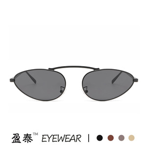 แว่นกันแดดทรงแคทอายโลหะ Yingtai Eyewear ป้องกันรังสียูวี 400 สำหรับผู้หญิง แฟชั่นสไตล์สตรีท - Product Image 2