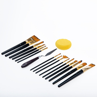 Meilleurs ensembles de maquillage d'Halloween modernes et personnalisés de luxe professionnels de 15 pièces avec pinceau éventail et palette de correcteur