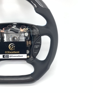 Volante de Fibra de Carbono Real Personalizable de Excelente Calidad y Bajo <span class=keywords><strong>Precio</strong></span> para Ford <span class=keywords><strong>Mustang</strong></span> 1999 2000 <span class=keywords><strong>2001</strong></span> 2002 2003 2004 - Product Image 3