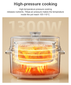 Olla Arrocera Eléctrica Inteligente Multifuncional HY, 3L, Recipiente Interior Antiadherente, Control Digital con Temporizador, de Plástico, Portátil para Uso Doméstico - Product Image 5