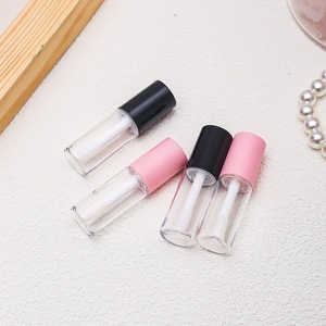 Mini tubes de gloss à lèvres 3ml rose et noir, emballage cosmétique pour distributeurs d'échantillons de maquillage - Product Image 1