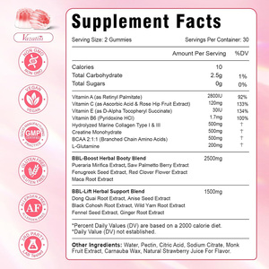 Gummies BBL à succès, complément nutritionnel sportif, extrait d'herbes 4000 mg, végétalien, gummies BBL, créatine, gummies pour développer les fesses - Product Image 2