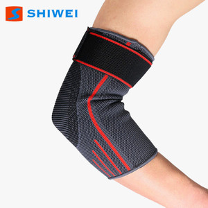 Shiwei Elbow <b>Pad</b> Compression Breathable Protective Gear For Basketball <b>Running</b> Unisex Sport Support - Product Image 1