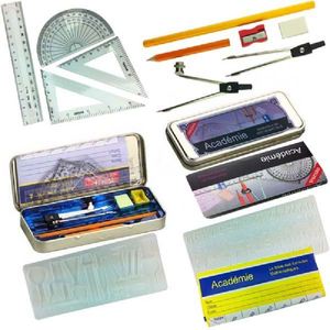 X418 9/11/13pcs Back to School Drawing Mathematical Math Geometry Instrument <b>Ruler</b> Stationery Set for Kids - Product Image 1