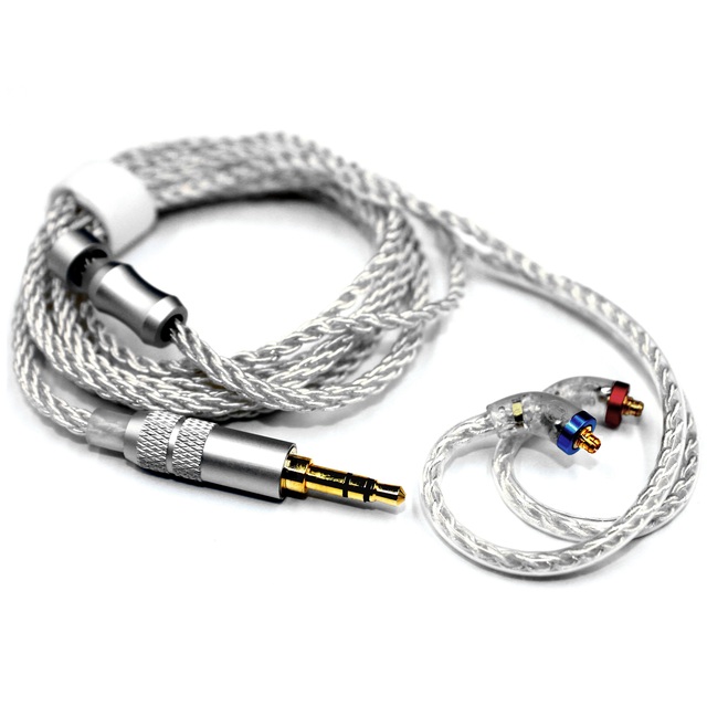 High Quality 3.5mm Stereo Twisted MMCX Gold Plated Headphone Cable Earphone Upgrade Line In-ear Cables SE215/315/425/535 Stock