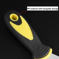 Couteau à mastic à manche en plastique bicolore de qualité industrielle spatule de 1 à 6 pouces/outil de lissage grattoir de nettoyage en acier inoxydable
