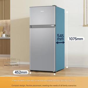 Petit réfrigérateur électrique 118 litres à deux portes, économie d'énergie, refroidissement direct, usage domestique et hôtelier, congélateur ultra-fin - Product Image 2