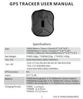 Dernier traqueur GPS intelligent mondial TKSTAR WINNES 20000mah TK905C traqueur GPS de voiture en temps réel application/SMS/plate-forme gratuite étanche 2G PC