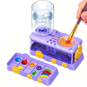 Multifunctional <b>Brush</b> Cleaning Device, Graffiti Paint Mixing Tray, Portable Cycle <b>Brush</b> Washer and Storage Wash <b>Bottle</b> - Product Image 1