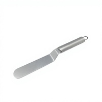 Spatule à glaçage angulaire en métal écologique argentée de 6 pouces pour la décoration de gâteaux