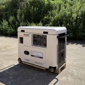 Generador Eléctrico de <span class=keywords><strong>Gasolina</strong></span> Silencioso de Arranque Automático de 4 Tiempos, 8 kW, 230 V, 50 Hz, Marca SLONG, Tanque de Combustible de 25 L, Ecológico para Uso Doméstico - Product Image 3