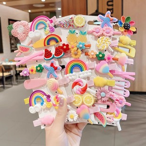 Lot de 14 barrettes pour filles, modèles variés, mignonnes, adorables et exquises, motifs dessin animé, fleur, cœur, bijoux de mode colorés - Product Image 1
