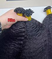 Lot de cheveux bruts cambodgiens 15A, provenant d'un seul donneur, cuticules alignées, ondulation naturelle, cheveux humains bruts vietnamiens, pointe en K, cheveux raides crépus pour crochet