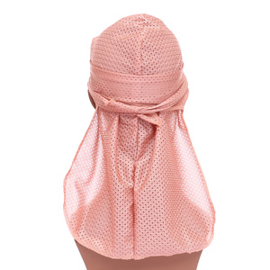 Durag à longue queue en maille respirante, bandanas à larges sangles, bonnet de chimiothérapie pour hommes et femmes, <span class=keywords><strong>bandana</strong></span> ethnique - Product Image 3