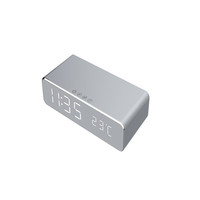 Nouveautés 2022 Affichage de la température Téléphone intelligent Chargeur sans fil Réveil Chargeur sans fil Qi Horloge de table numérique
