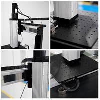 Sistema de movimiento lineal de mesa multieje con actuador de husillo de bolas de aluminio, probado con láser, para posicionamiento XYZ, con engranajes, rodamientos y motor.