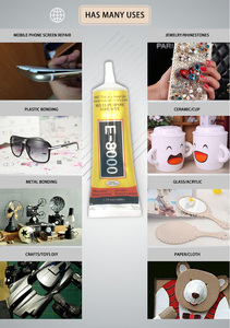 HNBC E8000 Transparante Contactlijm voor Telefoonreparatie, Vliesdoek, DIY Metaal- en Houtlijm met Precisie-applicatorpunt - Product Image 4