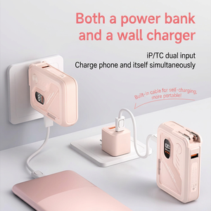 <span class=keywords><strong>Batterie</strong></span> <span class=keywords><strong>externe</strong></span> magnétique 3-en-1 personnalisée 22,5 W en PVC avec <span class=keywords><strong>batterie</strong></span> au lithium polymère 20000 mAh, câble de charge rapide, prise portable pour mobile - Product Image 3