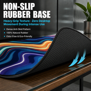 Extra große Schreibtischunterlage, vollflächige Abdeckung, Gaming-Mauspad, wasserdicht, rutschfeste Gummibasis, genähte Kanten für das Büro-Setup - Product Image 6
