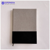 PU-Leder Notizbuch mit Lasergravur, Blanko OEM ODM Dual-Material A5 Notizbuch, Großhandel, Individuelles Logo, PU-Leder Patchwork Journal