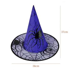 Costume Accessories Black Orange Purple <b>Hat</b> With Spider Design Halloween <b>Witch</b> <b>Hats</b> - Product Image 2
