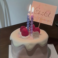 Merri Wish Bulk Vente en gros Bougies de fête multicolores Spirale Couleur arc-en-ciel Gâteau d'anniversaire Bougies ondulées en spirale irrégulières