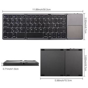 คีย์บอร์ดพับได้ 3 ระดับ แบบบลูทูธ สำหรับ iPad iOS Android แท็บเล็ต พีซี โทรศัพท์มือถือ คีย์บอร์ดขนาดเล็กพับได้ จากโรงงานจีน - Product Image 3