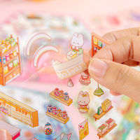 Autocollants 3D Stéréoscopiques Personnalisés en PET pour Paysages, Scènes de Cabane et Chalet, Décoration Miniature Mignonne de Dessins Animés pour Carnet DIY – Vente en Gros