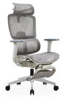 Chaise de bureau ergonomique moderne de luxe SAMDI avec massage, dossier en maille PP, soutien lombaire réglable, accoudoirs fixes, fonction d'inclinaison et de rotation