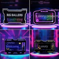 Panneau d'affichage lumineux à LED avec miroir croisé Signe de main lumineux Atmosphère changeante Lettre magique Panneau d'affichage changeant de mot
