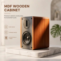 SAMTRONIC Enceintes de bibliothèque passives de 5,25 pouces en bois 160W Enceintes de studio pour téléviseur Ordinateur Bureau Hifi Cinéma maison