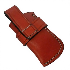 Funda de cuero grande hecha a mano para cuchillo de hoja fija, apta para cuchillas de corte verticales y horizontales, funda de cuero para cinturón. - Product Image 1