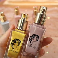 Surligneur liquide lumineux OEM hydratant pour le visage et le corps, maquillage scintillant, cosmétiques à marque privée, surligneurs liquides