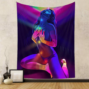 Fond bleu <span class=keywords><strong>Sexy</strong></span> fille tapisserie murale décoration hommes baiser bébé femmes Couple chambre tenture murale chambre toile de fond décor à la maison - Product Image 2