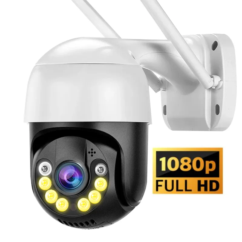 1080P Long Range Auto Tracking Rotatable PTZ Network Camera XM ICSEE APP Phone Control Outdoor Color Night Vision WIFI Camera